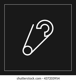 safety pin icon.