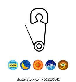 Safety pin icon