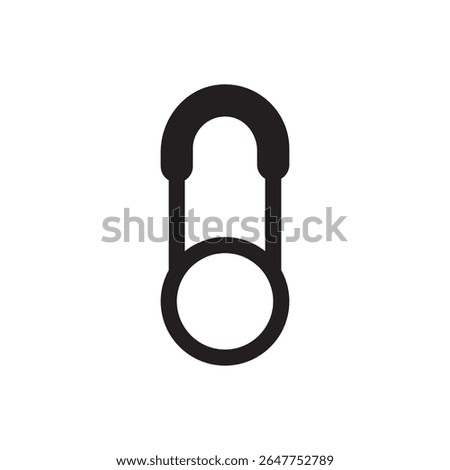  safety pin icon. Classic safety pin icon, useful for baby, sewing, or secure fastenings.