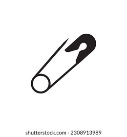 Safety pin icon. Safety pin flat sign design. Safety pin symbol pictogram. UX UI icon