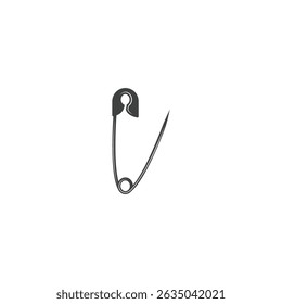 Safety Pin Icon flat vector design