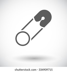 Safety pin icon. Flat vector related icon for web and mobile applications. It can be used as - logo, pictogram, icon, infographic element. Vector Illustration. 