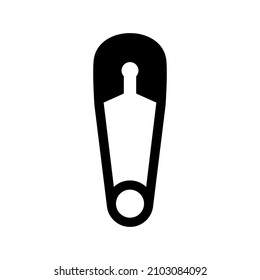 Safety Pin icon isolated on white background