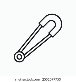 Safety pin icon. line style vector icon.