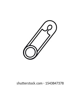 Safety pin icon line symbol. Premium quality isolated secure element in trendy style.