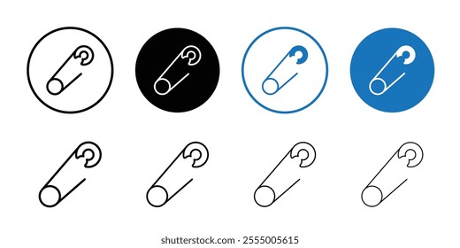safety pin icon logo sign set vector outline
