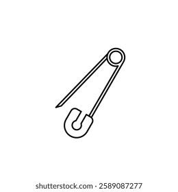 Safety Pin icon in outline style vector illustration. Editable graphic resources for many purposes.