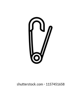 Safety pin icon Outline Vector