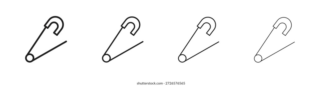 Conjunto de iconos de pin de seguridad eps10. ilustración, Vector de signo de logotipo Plantilla de pictograma