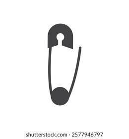 Safety pin icon Simple thin line flat symbol