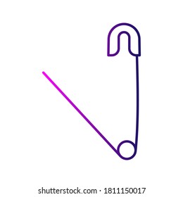 Sicherheitsnadel-Symbol. einfaches Symbol. Vektorgrafik