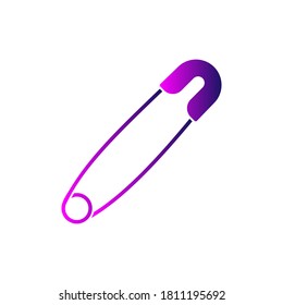 Safety pin icon. simple icon. vector illustration