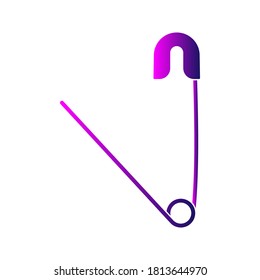 Safety pin icon. simple icon. vector illustration