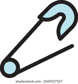safety pin icon. in simply style. Metal Safety Pins icon. Vector illustration.
