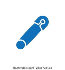 Safety pin icon Thin line illustration set