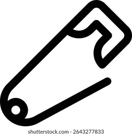safety pin icon. Thin Linear Style Design Isolated On White Background