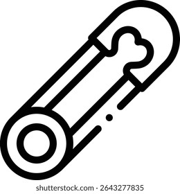 safety pin icon. Thin Linear Style Design Isolated On White Background