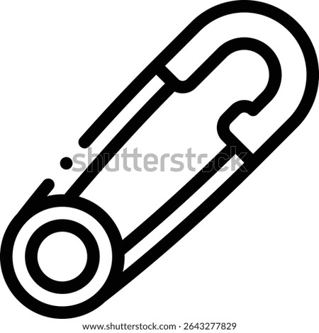 safety pin icon. Thin Linear Style Design Isolated On White Background