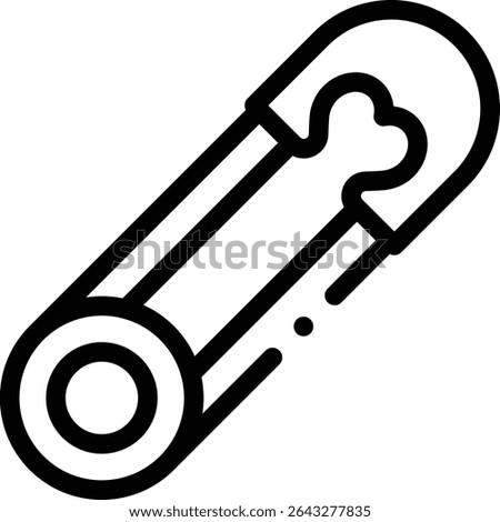 safety pin icon. Thin Linear Style Design Isolated On White Background