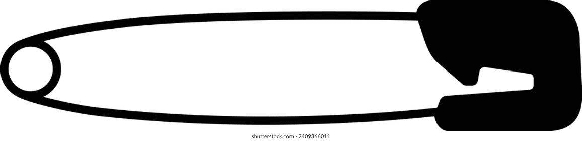 Safety pin icon, transparent background