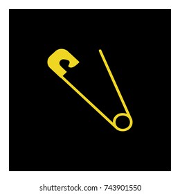 safety pin icon vector