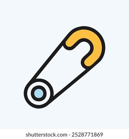Safety Pin icon vector art image.