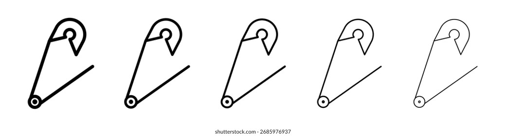 Safety pin icon Vector Art Illustration