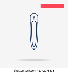 Safety pin icon. Vector concept illustration for design.
