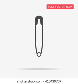 Safety pin icon. Vector concept illustration for design.