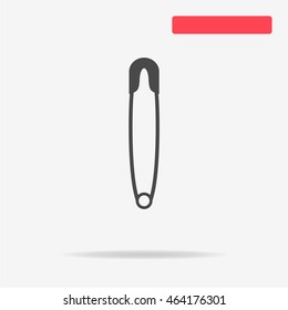 Safety pin icon. Vector concept illustration for design.