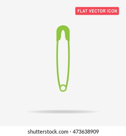 Safety pin icon. Vector concept illustration for design.