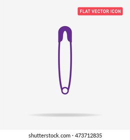 Safety pin icon. Vector concept illustration for design.