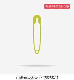 Safety pin icon. Vector concept illustration for design.