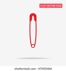 Safety pin icon. Vector concept illustration for design.