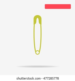 Safety pin icon. Vector concept illustration for design.