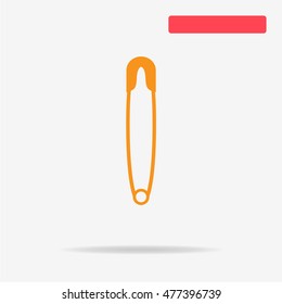 Safety pin icon. Vector concept illustration for design.