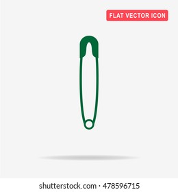 Safety pin icon. Vector concept illustration for design.