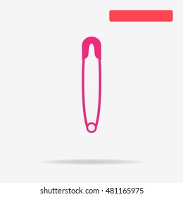 Safety pin icon. Vector concept illustration for design.