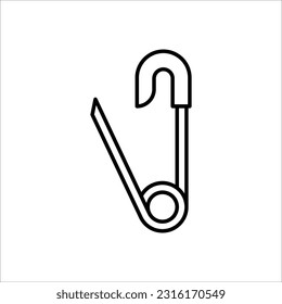 Sicherheitsnadel-Symbol. Vektordesign auf weißem Hintergrund. Symbol. Web. Grafik.