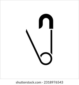 Safety pin icon. vector design on white background. symbol. web. graphic.
