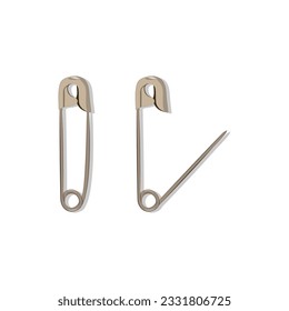 Safety Pin Icon Vector Design. 