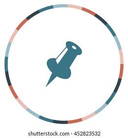safety pin icon, vector design