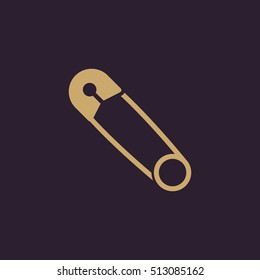 Safety pin icon. vector design. Safety pin symbol. web. graphic. JPG. AI. app. logo. object. flat. image. sign. eps. art. picture - stock vector
