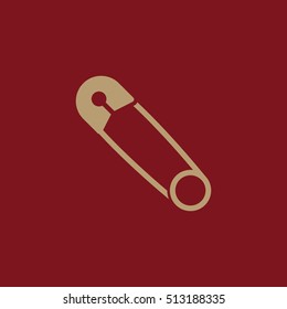Safety pin icon. vector design. Safety pin symbol. web. graphic. JPG. AI. app. logo. object. flat. image. sign. eps. art. picture - stock vector