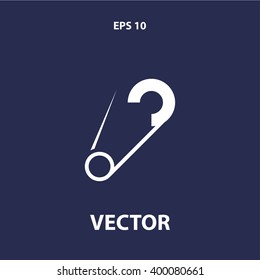 safety pin icon. vector eps10 icon

