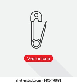 Safety Pin Icon Vector Illustration Eps10