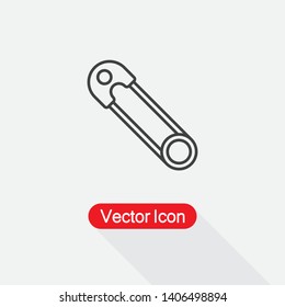 Safety Pin Icon Vector Illustration Eps10