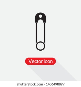 Safety Pin Icon Vector Illustration Eps10