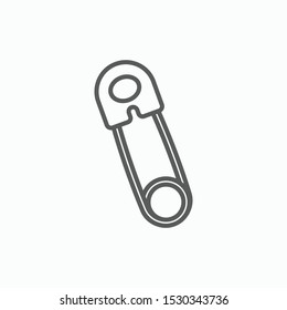 safety pin icon, pin vector illustration