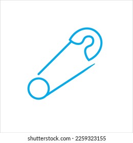 safety pin icon vector, illustration, symbol